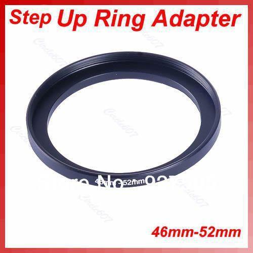 Wholesale- 5pcs/lot Metal 46mm-52mm Step Up Lens Filter Ring 46-52 mm 46 to 52 Stepping Adapter