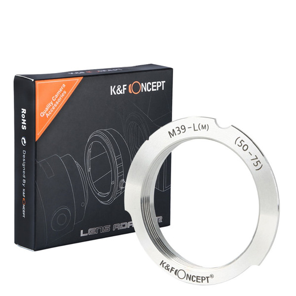 Wholesale- K&F Concept Lens Mount Adapter for Leica 52mm/75mm M39 Mount Lens to Leica DSLR Camera Body