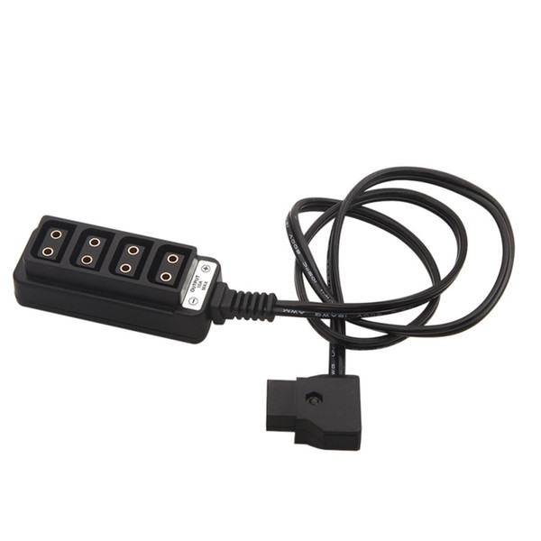 Wholesale- Hot Sell Male D-Tap Power Tap to 4 Female D-Tap P-Tap Hub Adapter For Photography Power