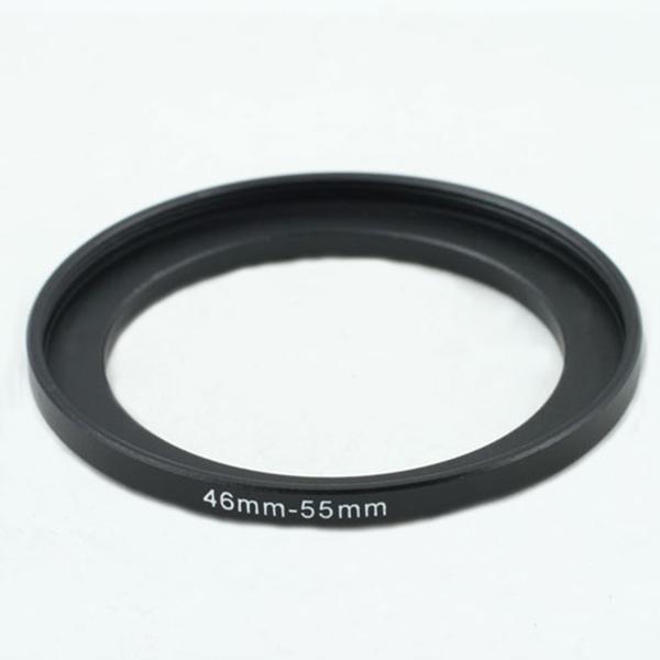 Wholesale- 46-55mm 46mm to 55mm Step-up Metal Filter Adapter Ring Black 46-55