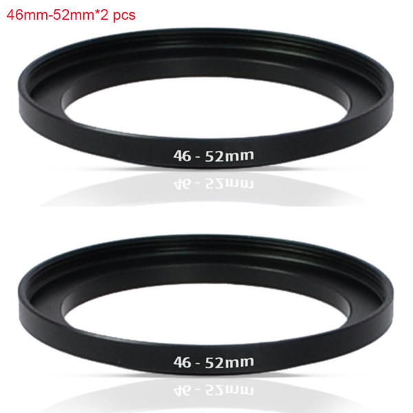 Wholesale- JUST NOW High-quality 2PCS 46-52MM Step-Up Ring Filter Adapter (46MM Lens to 52MM Accessory) (2 PCS Ring Filter Adapter)