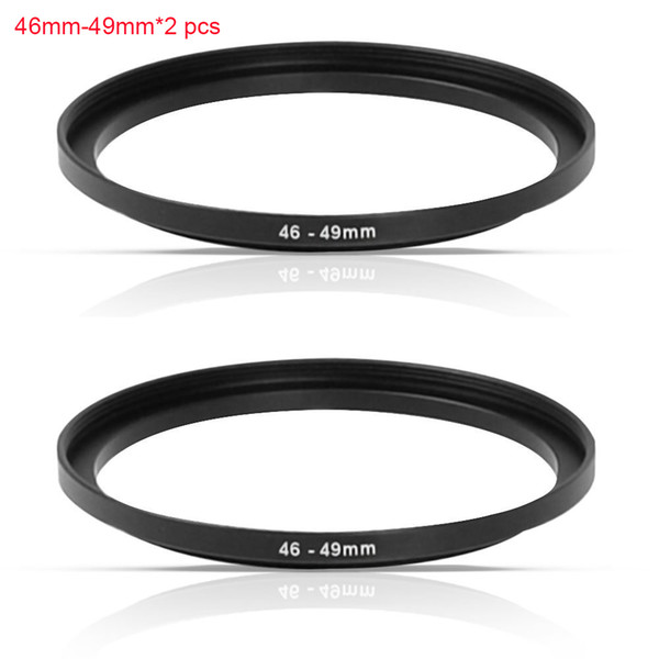 Wholesale- JUST NOW High-quality 2PCS 46-49MM Step-Up Ring Filter Adapter (46MM Lens to 49MM Accessory) (2 PCS Ring Filter Adapter)