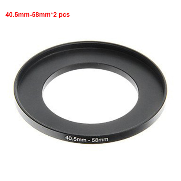 Wholesale- JUST NOW High-quality 2PCS 40.5-58MM Step-Up Ring Filter Adapter (40.5MM Lens to 58MM Accessory) (2 PCS Ring Filter Adapter)