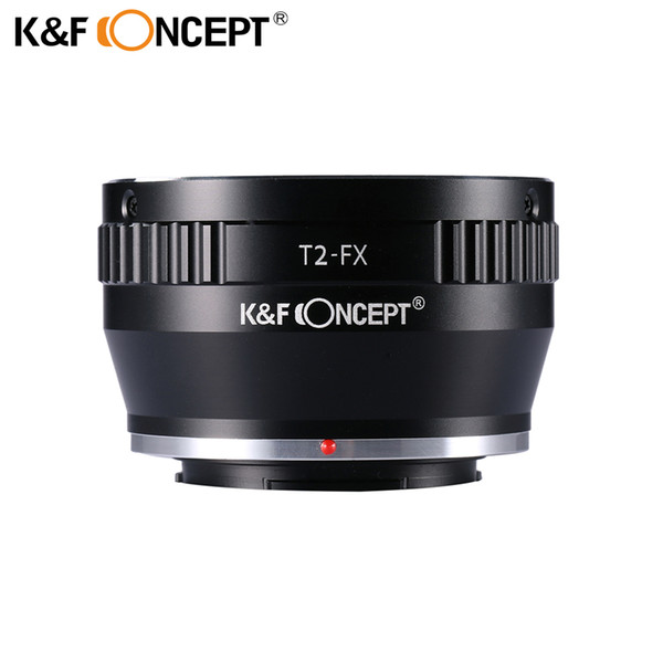 Wholesale- K&F CONCEPT Lens Mount Adapter Ring for Adjustable Copper T2 T Telescope Lens to Fujifilm FX Mount Adapter DSLR Camera Body