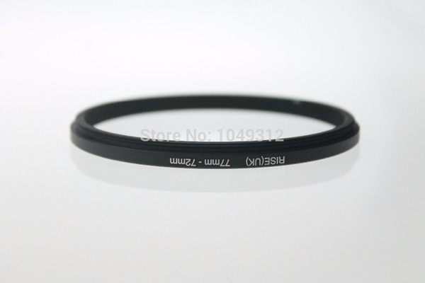 Wholesale- lower price RISE-UK HOT SALE 77-72 MM 77 MM-72 MM 77 to 72 Step Down Ring Filter Adapter