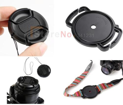 Wholesale-2 in 1 72 77 82mm Lens Cap Holder Cover Anti Lost Buckle Keeper + 72 lens cap For Nik&n 60d 650d 700d d90 d5100 d3200