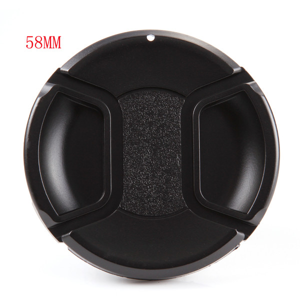 58mm Center Pinch Snap-on Front Cap for Canon Nikon Sony Filter/Lens with String