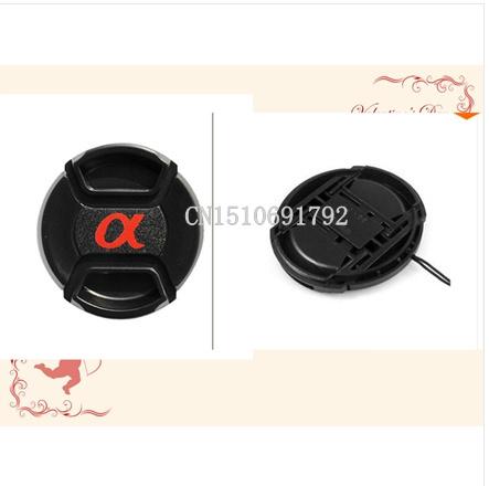 20PCS49/55/58/62/67/72/77mm Center Pinch Snap-on Front Lens Cap hood Cover forS/ DSLR SLR Alpha with Strap