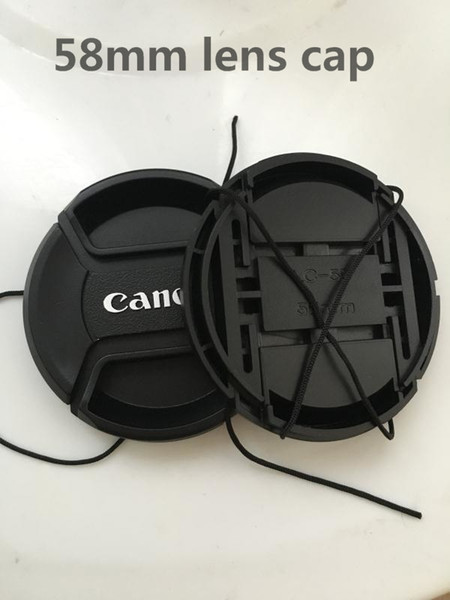 Center Pinch Snap-on Front Lens Cap hood Cover for lens cap with Strap