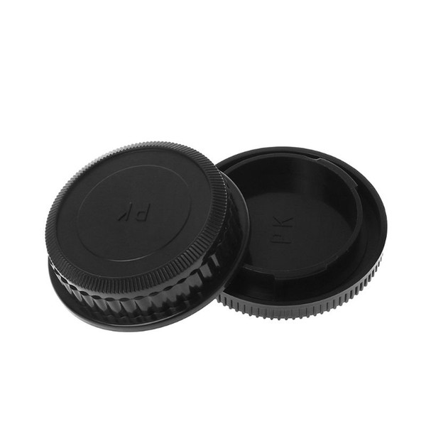 Rear Lens Body Cap Camera Cover Set Anti-dust Screw Mount Protection Plastic Black for Pentax PK DA126