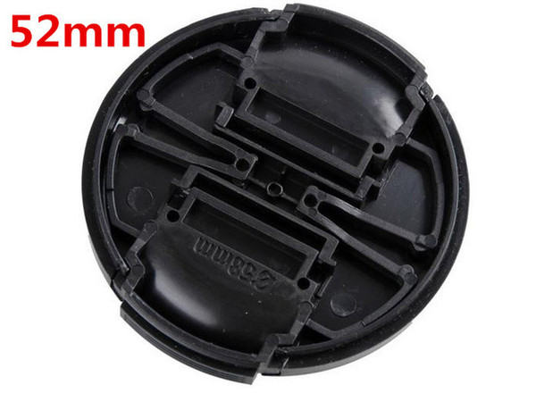 Wholesale-High-quality 52mm center pinch Snap-on cap cover for all 52mm camera Lens free shipping