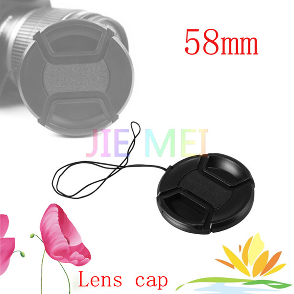 Wholesale-Free ship58mm center pinch Snap-on cap cover for camera 58 mm Lens