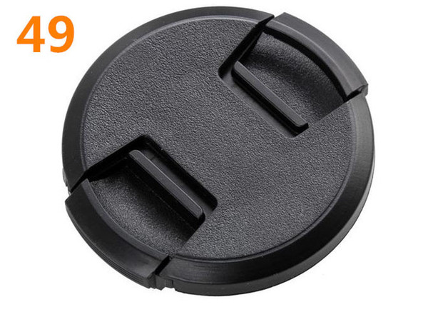 Wholesale-High-quality 49mm center pinch Snap-on cap cover for all 49 camera Lens free shipping