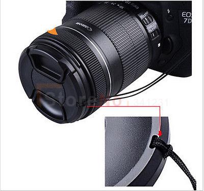 Wholesale-58mm Center Pinch Snap-on Front Lens Cap For Fuji XT1 XE1 XE2 18-55MM X-M1 XM1 X-A1 XA1 16-50 50-230mm Lens Filters With String