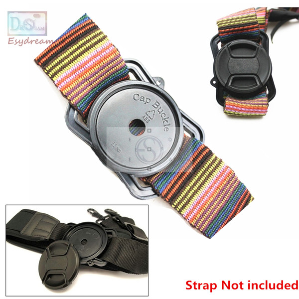 Wholesale-52mm 67mm 58mm / 43mm 52mm 55mm / 40.5 49mm 62mm / 72 77 82 Universal Anti-losing Camera Lens Cap Holder Keeper Buckle On Strap