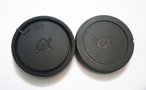 Wholesale-1 Pairs camera Body cap + Rear Lens Cap for S DSLR A Alpha Series A290 A380 A390 A850 A230 A300 free shipping