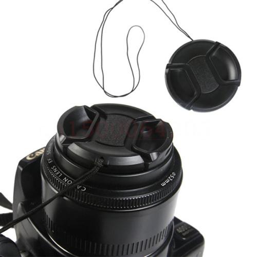 Wholesale-77mm Center Pinch Snap-on Front Lens Cap For can&n 24-70 17-40 24-105 100-400 28-300MM Lens Filters With String