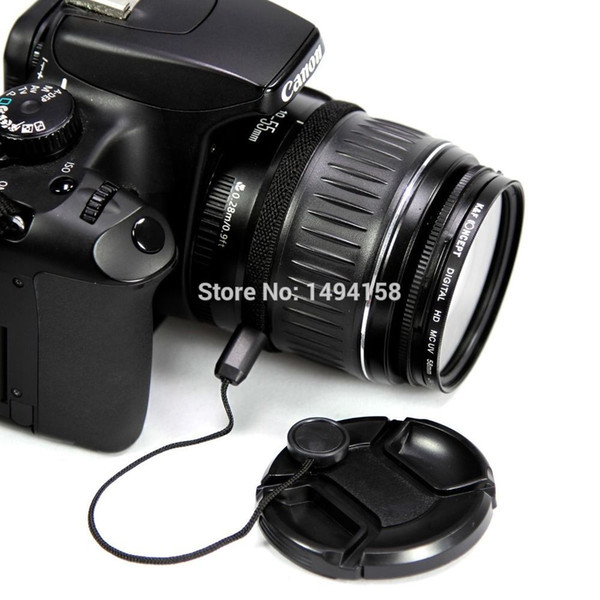 Wholesale-Select Model Universal Camera Lens Cap Protection Cover 49/52/55/58/62/67/72/77/82mm + lens rope