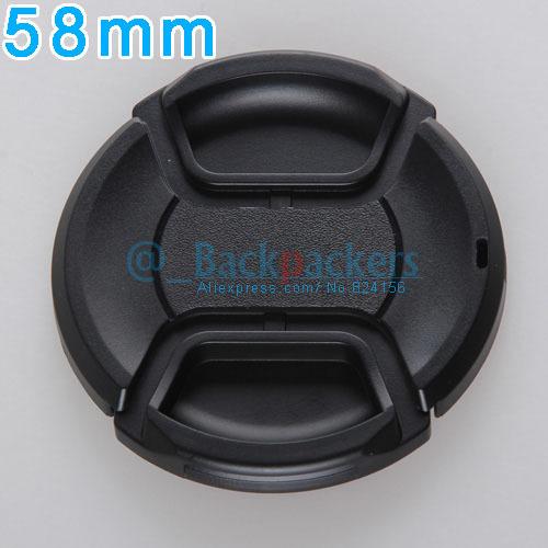 Wholesale-10PCS Camera Lens Cap 58mm Protection Cover With Anti-lost Rope For 60d 60da 70d 550d 600d 650d 700d