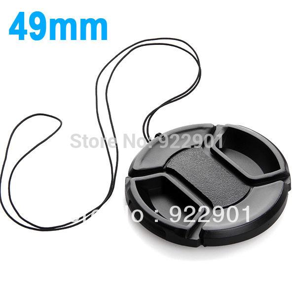 Wholesale-PROMOTION! 5pcs 49mm 49 mm Center Pinch Lens Cap Cover front cap Hot new selling