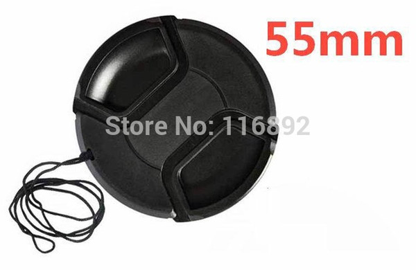 Wholesale-free ship55mm center pinch Snap-on cap cover for 55mm camera Lens