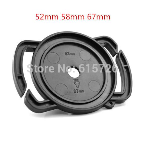 Wholesale-Camera Lens Cap keeper 52mm 58mm 67mm Universal Lens Cap Camera Buckle Lens Cap Holder Keeper Free shipping