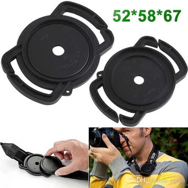 Wholesale-52mm 67mm 58mm Universal Anti-losing Camera Lens Cap Holder Keeper Buckle On Strap For Camera DSLR DC PA040