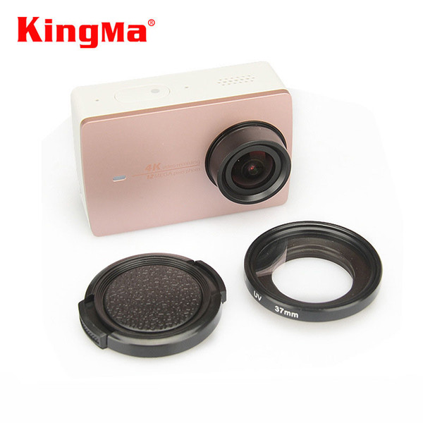 Wholesale-KingMa Xiaomi Yi II 4K Lens Cover Lens Cap+37mm UV Filter Lens For Xiaomi Yi 2 4K Action Sports Camera YI II 4k Accessories