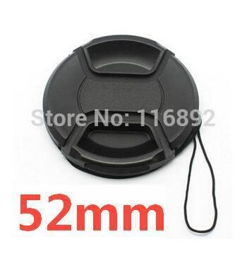 Wholesale-Wholesale 30pcs/lot 52mm center pinch Snap-on cap cover for 52mm camera Lens free shipping