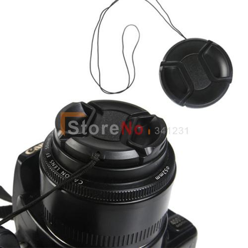 Wholesale-100pcs 55mm Center Pinch Snap on Front lens Cap for 55mm Lens / Filters