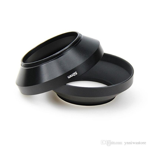 10pcs 46 49 52 55 58 62 67 72 77 82mm Black Camera Metal Lens Hood Wide Angle Screw In Mount Lens Hood for camera