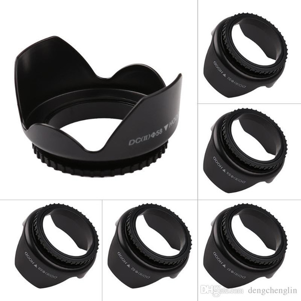 52mm/55mm/58mm/62mm/67mm Professional Camera Lens Hood Flower Shape Screw Mount Lens Hood Sunshade Light Shield Protector