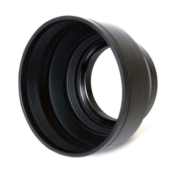 58mm 3-Stage Rubber Collapsible Lens Hood For Cannon, Nikon,Sony,Pentax