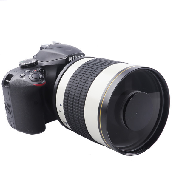 500mm F6.3 Telephoto Mirror Lens + T2 Mount Adapter Ring for Canon 1100D 1200D 1300D 100D 200D 300D 350D 400D 450D Nikon Camera