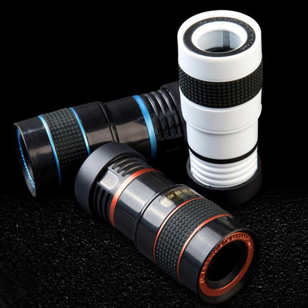 Camera Lens 8x Telephoto Lens Fisheye Wide Angle Macro Lens for iPhone 7 6s plus Samsung Galaxy S8 S7 Edge