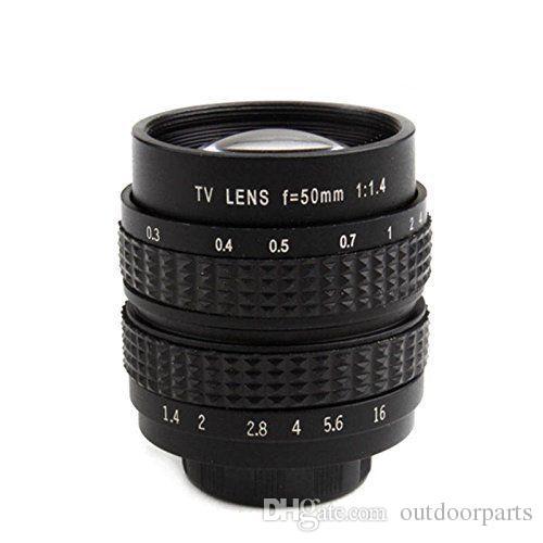 2/3 Television TV Lens/CCTV Lens for C Mount Camera 50mm F1.4 in Black