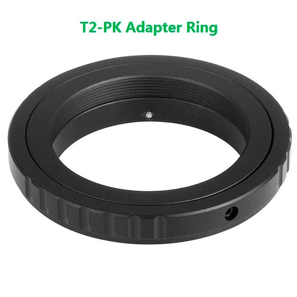 Black Aluminum T-mount T2 Lens Ring Adapter Mount for Pentax/Ricoh PK K-5 K-7 K-20D Work With Any Pentax/Ricoh PK DSLR/SLR