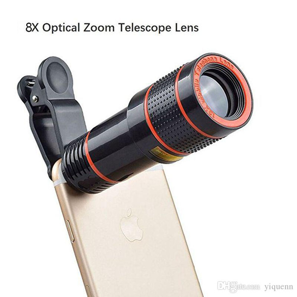 8x Zoom Telephoto Lens Camera Mobile Universal Clip Lens Kit for iPhone X / and Android or other models