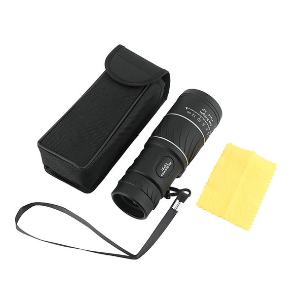 Freeshipping New Black 16 x 52 HD Focus Monocular Telescope Low Light Night Vision Sports Hunting Camping Kit