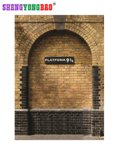 Shengyongbao Vinyl Custom HarryPotter Heaven Photography Backdrops Prop Wall 9 3/4 Station Theme Photography Background SS-9051