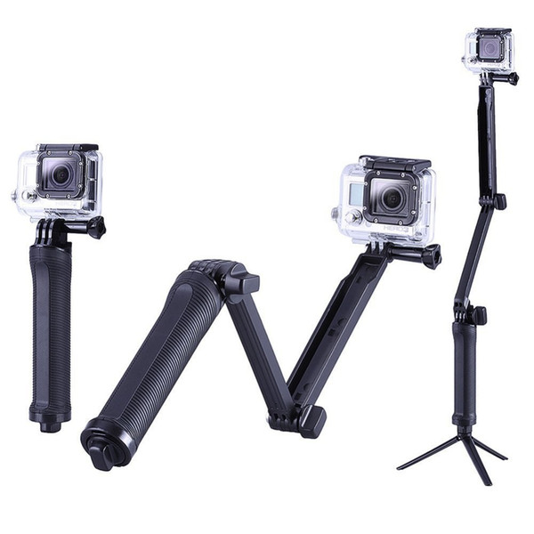 GoPro Monopod Collapsible 3 Way Monopod Mount Camera Grip Extension Arm Tripod Stand for Gopro Hero 6 5 4 3 3+ 2 SJ4000