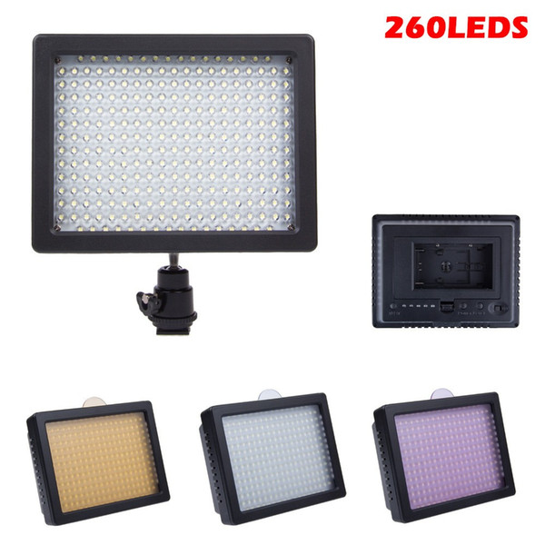 WanSen W260 LED Video Light Studio Video Light Lamp Camera Camcorder DV Photo Photography Lamp for Canon Nikon Sony Pentax Fujifilm Cameras