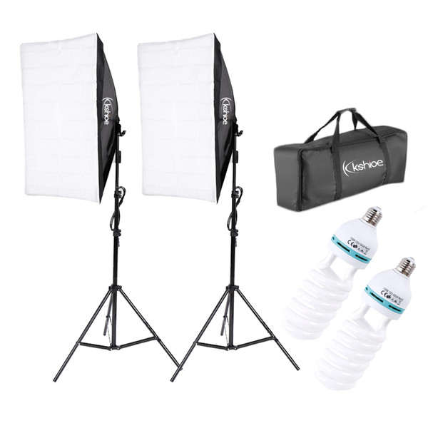 Wholesale Professional Photography Lighting Light Stand 135W Bulb 5500K LED Studio Photo Light Softbox Stand Kit for Photography Camera Vi