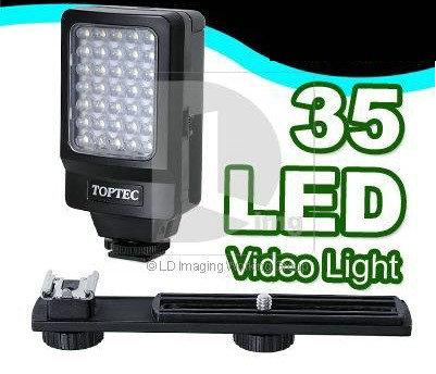 Video Light DV-35 35 LED Video Light lamp for Camcorder Digital Video E9D AA battery