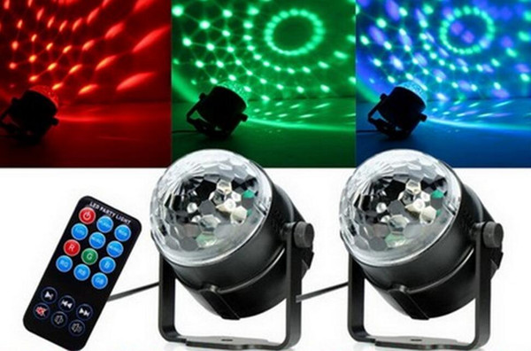 Mini RGB LED Crystal Magic Ball Stage Effect Lighting Lamp Party Disco Club DJ Bar Light Show 100-240V US Plug