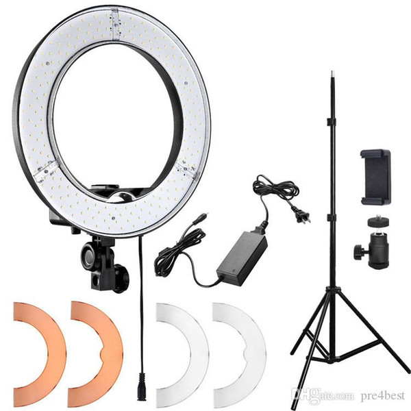 Youtuber LED Ring Light Panel Including Light Stand Inner 235mm Outer 345mm Make Up Lights White Lighting Dimmable Light for Live Video