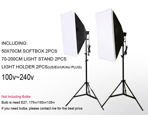 DHL Free shipping single lamp softbox photo light softbox set photographic equipment Photo Studio light stand kit tripod kit