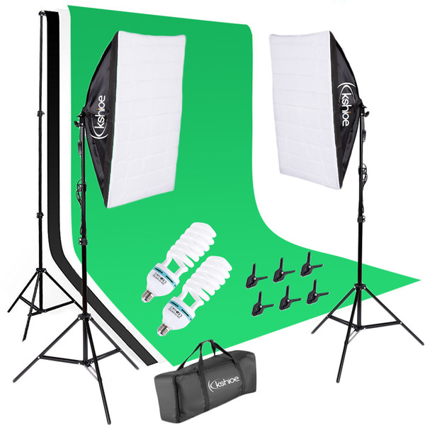 2m*3M Background Support System and 140W 5500K Softbox Continuous Lighting Kit for Photo Studio Product Portrait and Video Shoot Photography