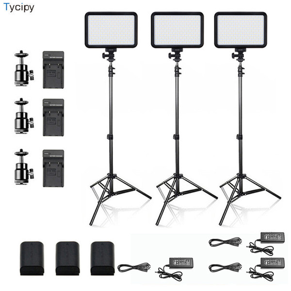 wholesale LED Video Light Bi-color Photography Studio Photo Lighting Kit For DSLR Nikon Canon Make up YouTube Video Shooting