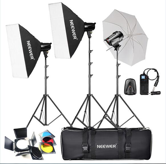 wholesale 540W(180W x 3) PhotographyStudio Flash Strobe Light Lighting Kit for Portrait Photography,Studio and Video Shoots(T-180B)